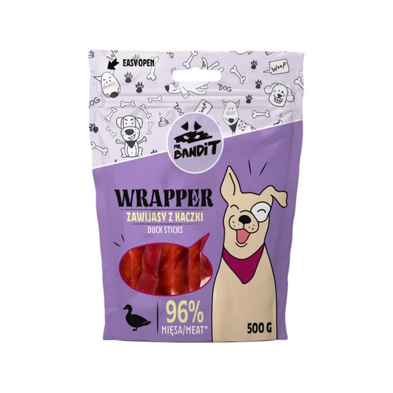 Pamlsek Mr. Bandit wrapper duck sticks 500g