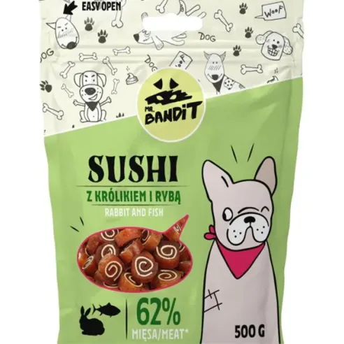 Pamlsek Mr. Bandit sushi králík s rybou 500g