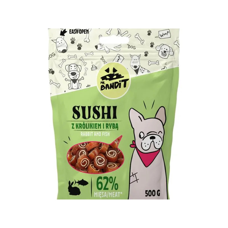 Pamlsek Mr. Bandit sushi králík s rybou 500g
