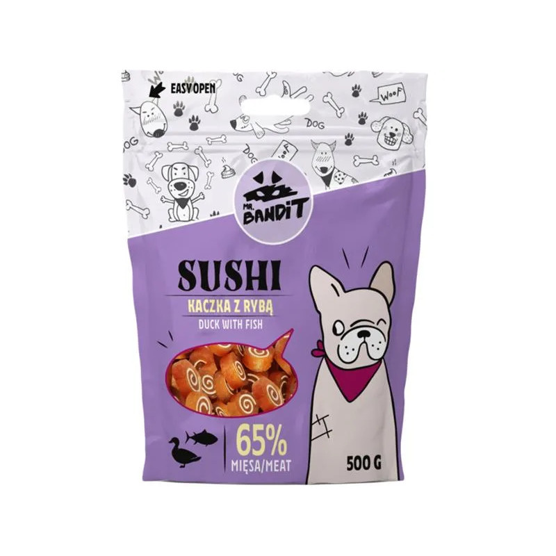 Pamlsek Mr. Bandit sushi kachna s rybou 500g
