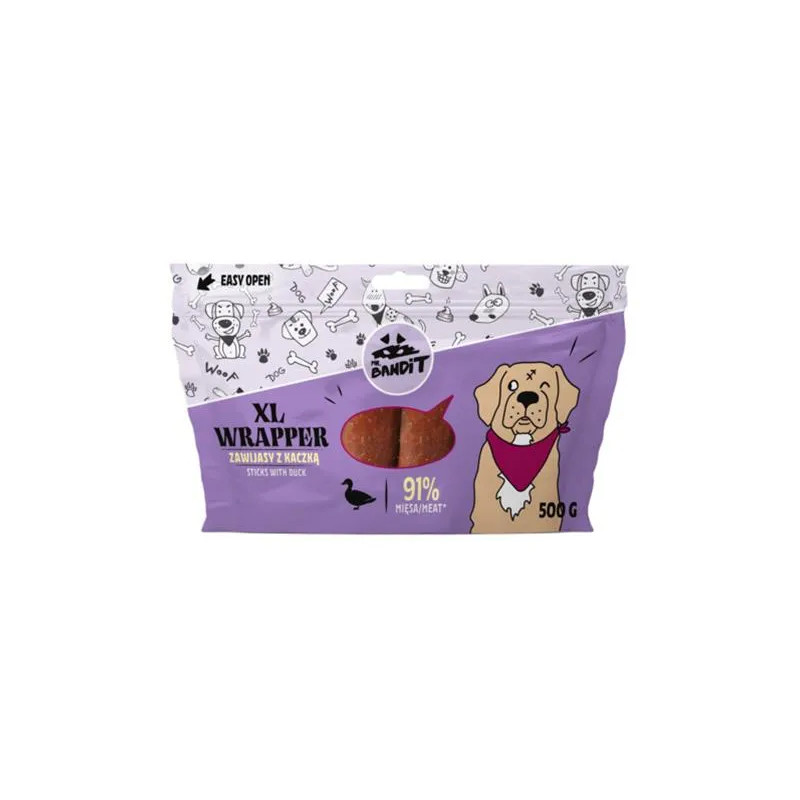 Pamlsek Mr. Bandit wrapper XL duck sticks 500g