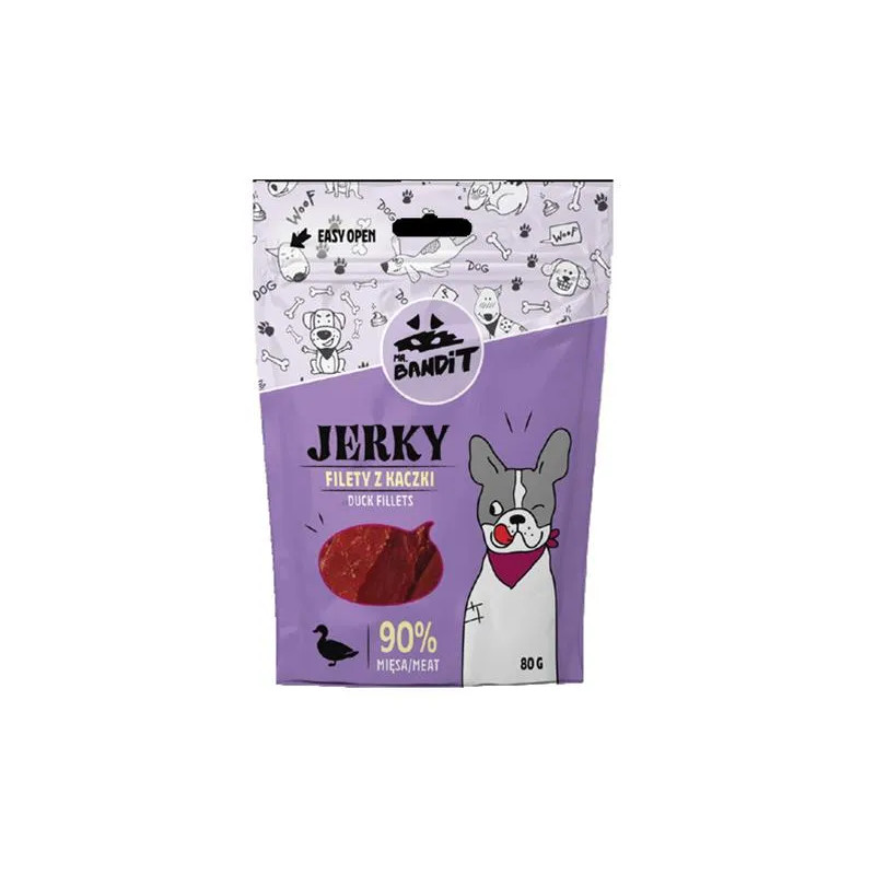 Pamlsek Mr. Bandit jerky kachní filet 80g