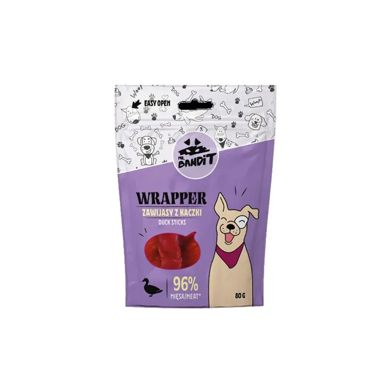 Pamlsek Mr. Bandit wrapper duck sticks 80g