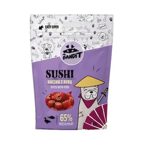 Pamlsek Mr. Bandit sushi kachna & ryba 80g