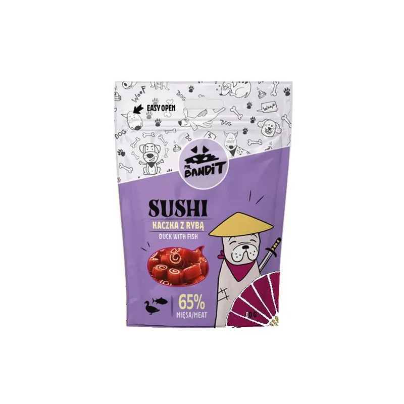Pamlsek Mr. Bandit sushi kachna & ryba 80g