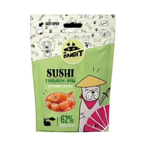 Pamlsek Mr. Bandit sushi králík & ryba 80g