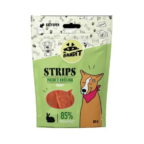 Pamlsek Mr. Bandit rabbit strips 80g