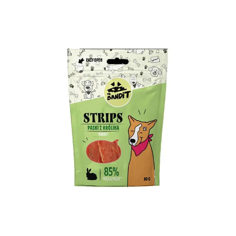 Pamlsek Mr. Bandit rabbit strips 80g
