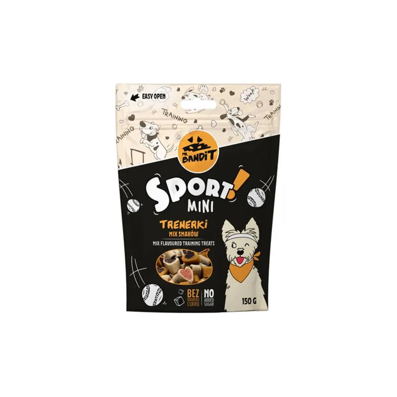 Pamlsek Mr. Bandit sport mini mix flavour training treats 150g