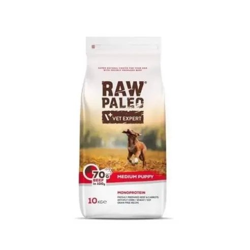 VetExpert Raw Paleo štěně střední velikosti hovězí 10 kg
