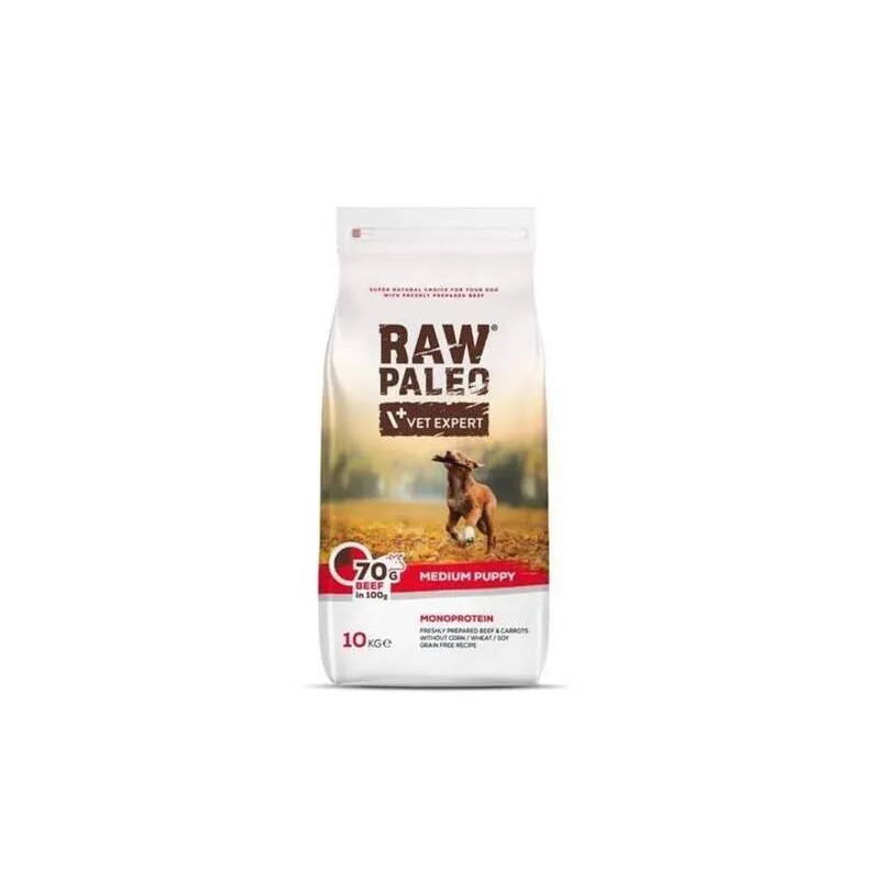VetExpert Raw Paleo štěně střední velikosti hovězí 10 kg