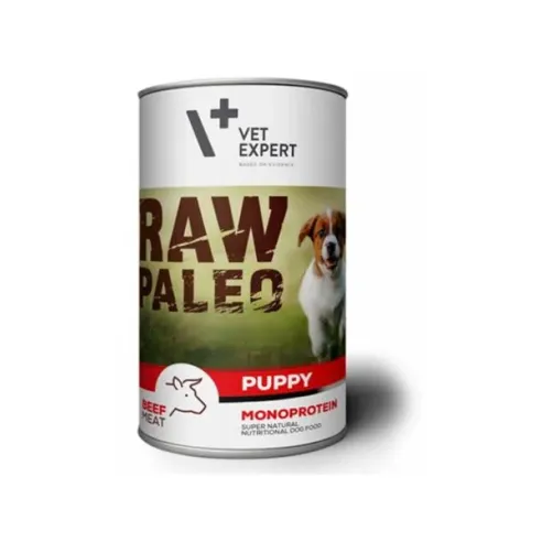 VetExpert Raw Paleo puppy hovězí konzerva 400 g