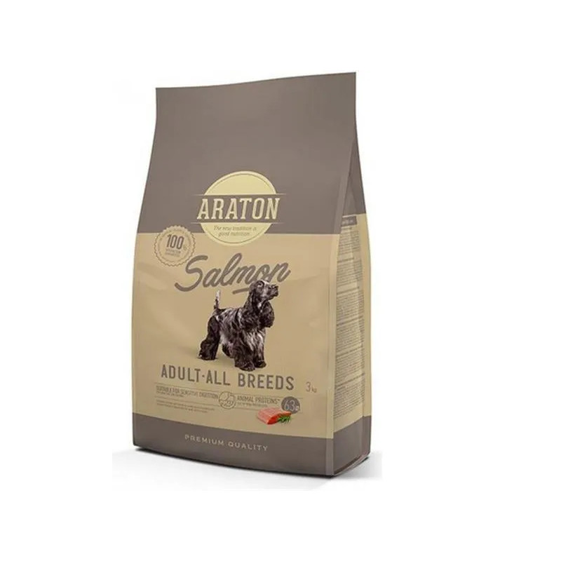 ARATON pes dospělý losos NOVÝ 3 kg