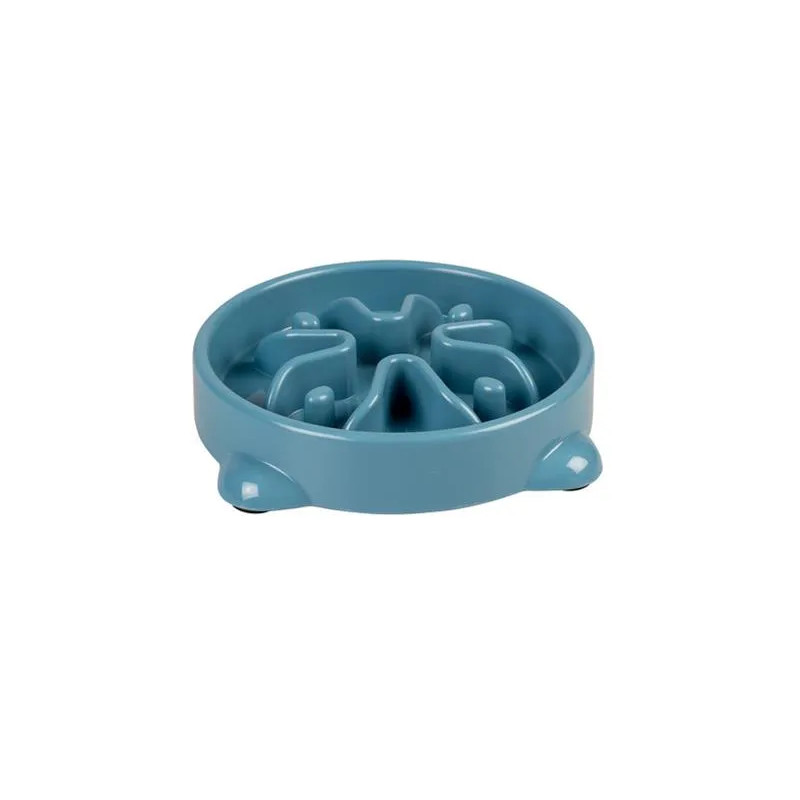 Miska DUVO+ na pomalé jedení, modrá 300ml - S - 19x19x4cm