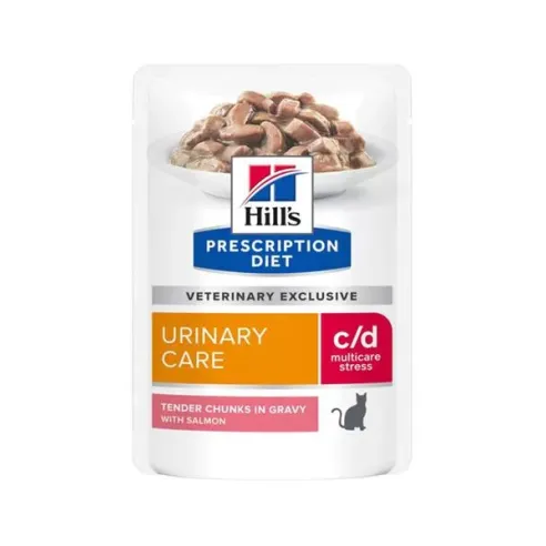 HILLS Diet Feline c/d Urinary Stress Losos NOVÝ KAPSIČKA 12x85 g