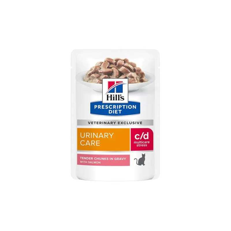 HILLS Diet Feline c/d Urinary Stress Losos NOVÝ KAPSIČKA 12x85 g