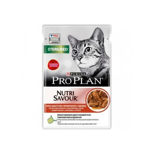 ProPlan MO Cat Adult sterilised hovězí kapsička 26x85 g