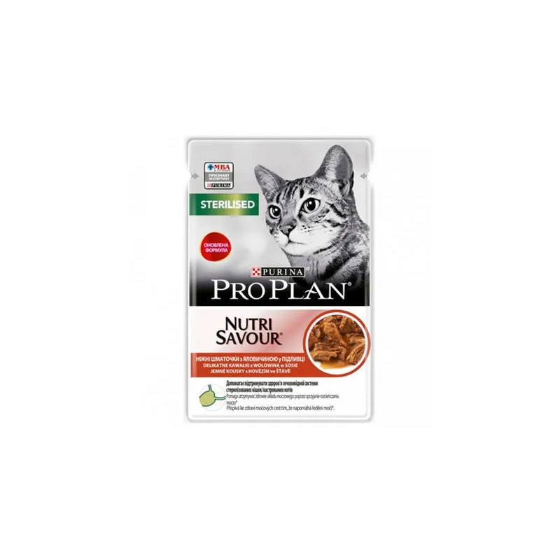 ProPlan MO Cat Adult sterilised hovězí kapsička 26x85 g
