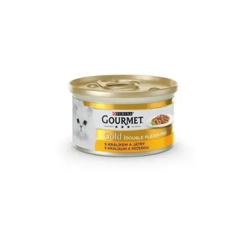 Nestlé GOURMET GOLD kočka králík&játra konz.12x85 g
