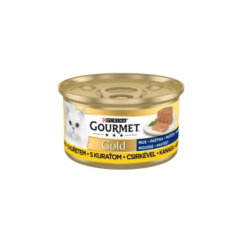 Nestlé GOURMET GOLD kočka kuřecí paštika konz.12x85 g