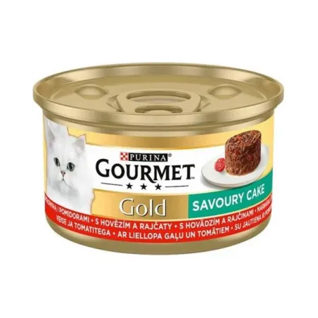 Nestlé GOURMET GOLD Savoury Cake s hovězím a rajčetem konz.12x85 g