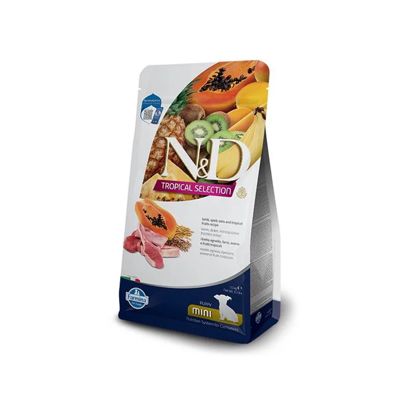 Farmina N&D dog TROPICAL SELECTION (AG) štěně mini, jehně 5 kg