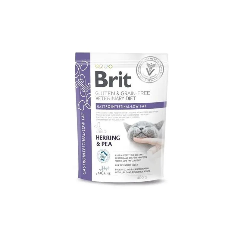 Brit Veterinary Diets GF kočka Gastrointestinal-Low fat 400 g