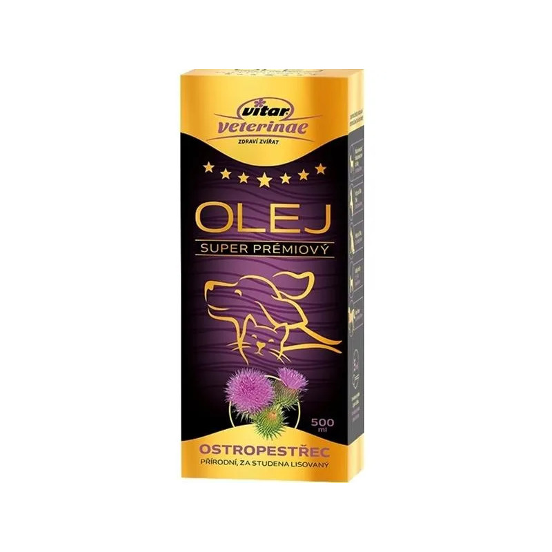 Ostropestřecový olej VITAR Veterinae 500 ml