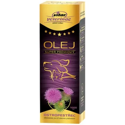 Olej z ostropestřce mariánského VITAR Veterinae 1000 ml