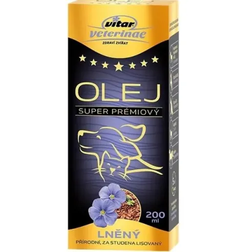 Olej lněný VITAR Veterinae 200 ml