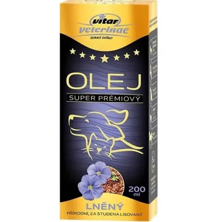 Olej lněný VITAR Veterinae 200 ml