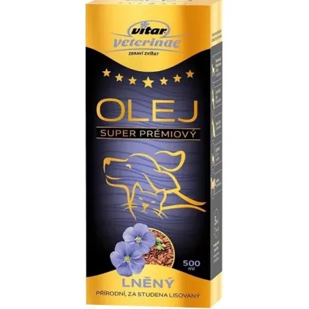 Lněný olej VITAR Veterinae 500 ml