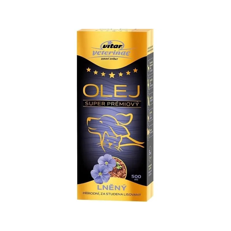 Lněný olej VITAR Veterinae 500 ml