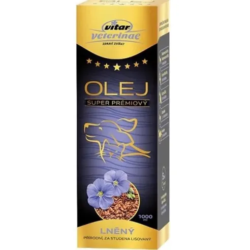 Lněný olej VITAR Veterinae 1000 ml