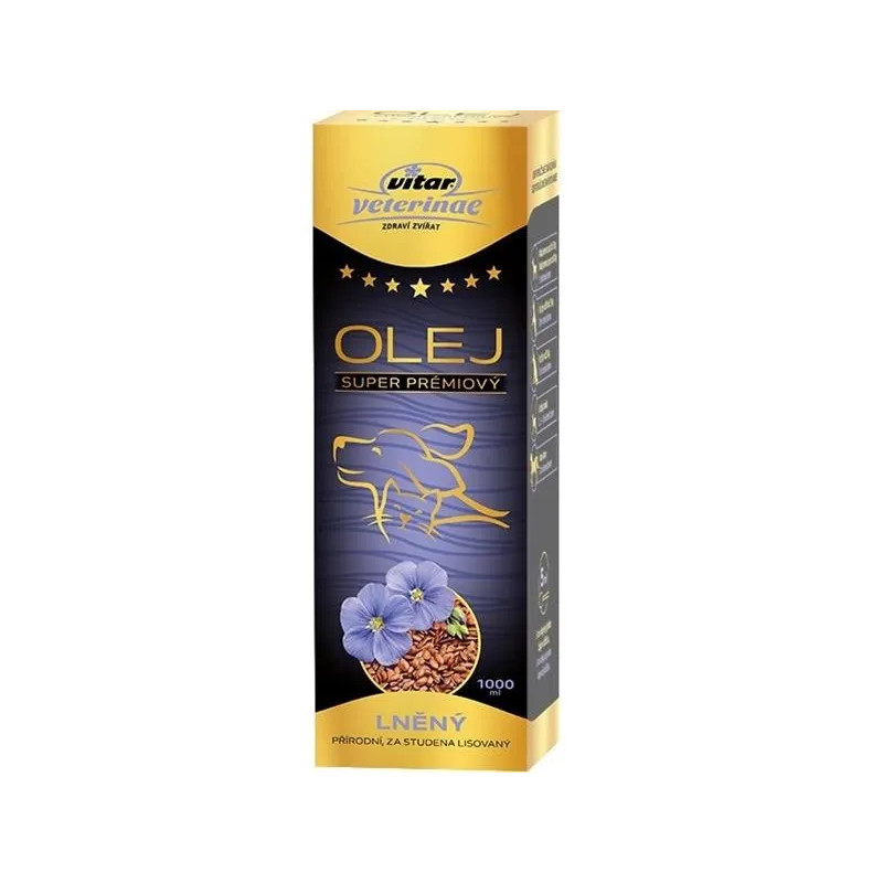 Lněný olej VITAR Veterinae 1000 ml