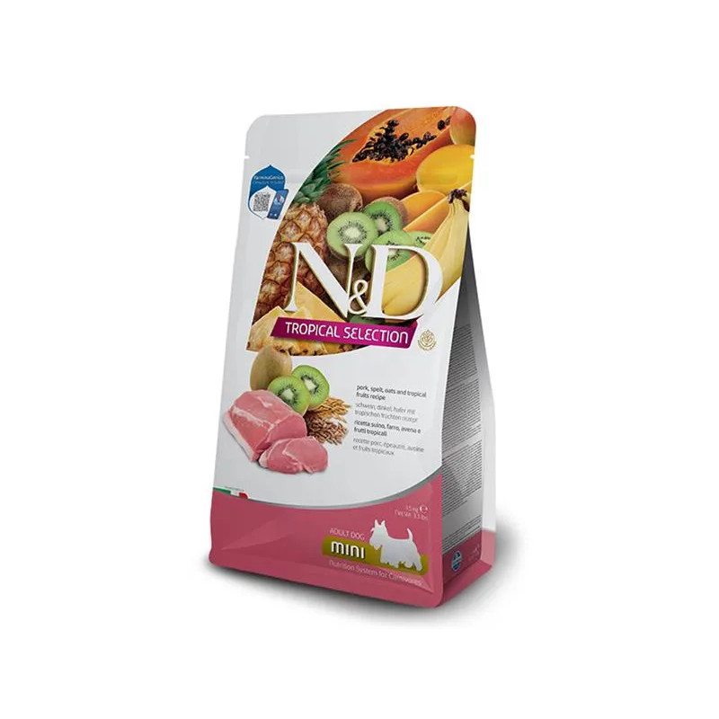 Farmina N&D dog TROPICAL SELECTION (AG) adult mini, pork 1,5 kg