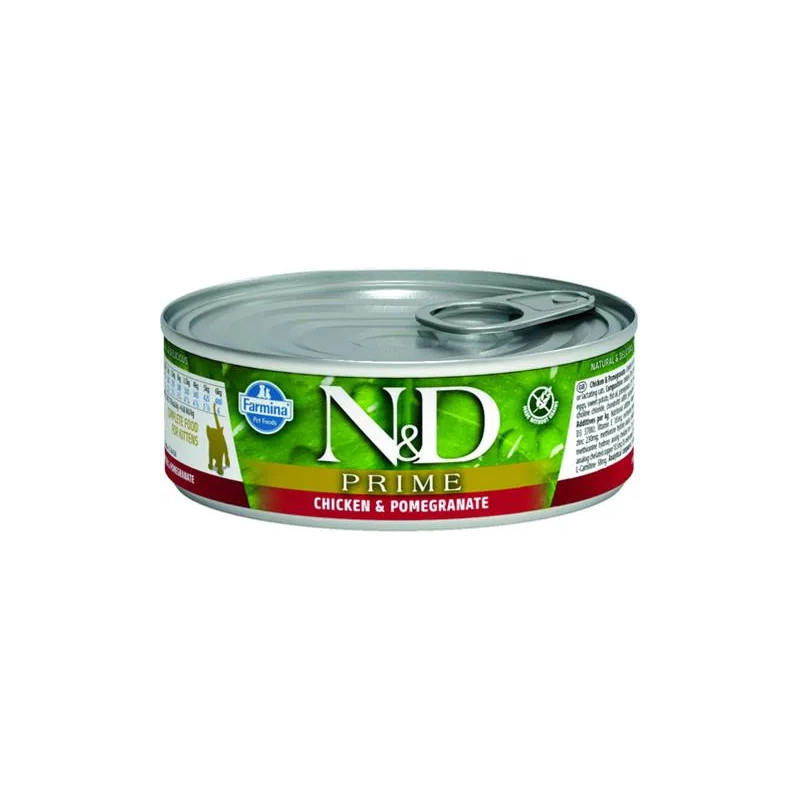 Farmina N&D cat PRIME kuře a granátové jablko kotě konzerva 70 g