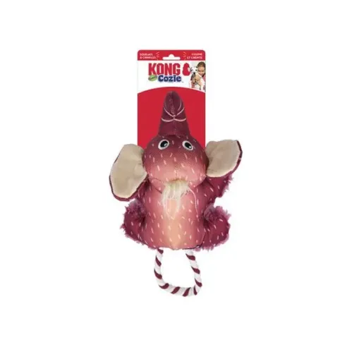 Hračka Kong Dog Cozzie Tugg Slon, pískající, fialová, polyester, M/L