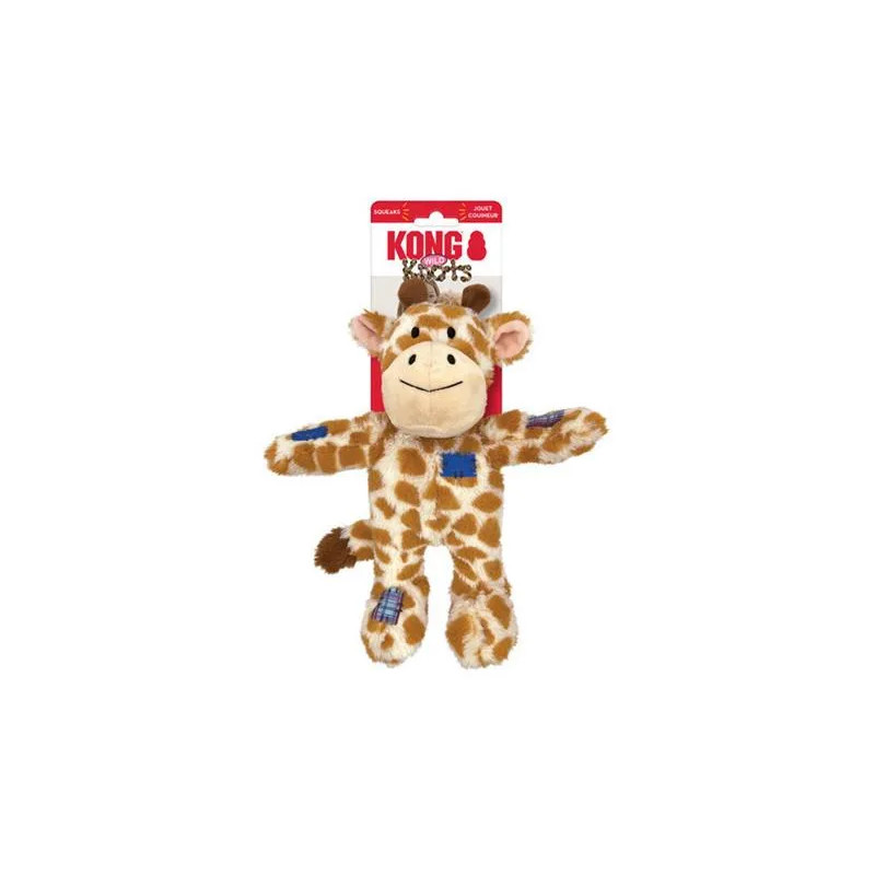 Hračka Kong Dog Wild Knots Přetahovadlo Žirafa s pískátkem, polyetylen M/L