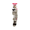 Hračka Kong Dog Scrunch Knots Mýval s pískátkem, polyester, šedý, M/L