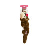 Hračka Kong Dog Scrunch Knots Veverka s pískátkem, polyester, hnědá, M/L