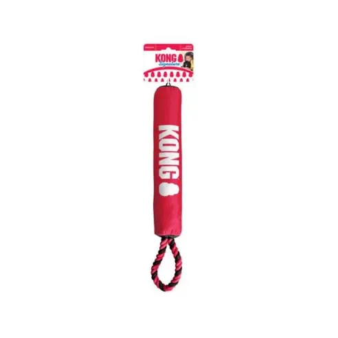 Hračka Kong Dog Signature Přetahovadlo s lanem, pískací, polyester, červené M