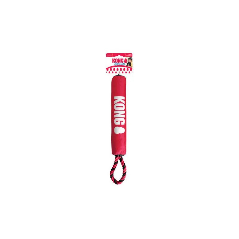Hračka Kong Dog Signature Přetahovadlo s lanem, pískací, polyester, červené M