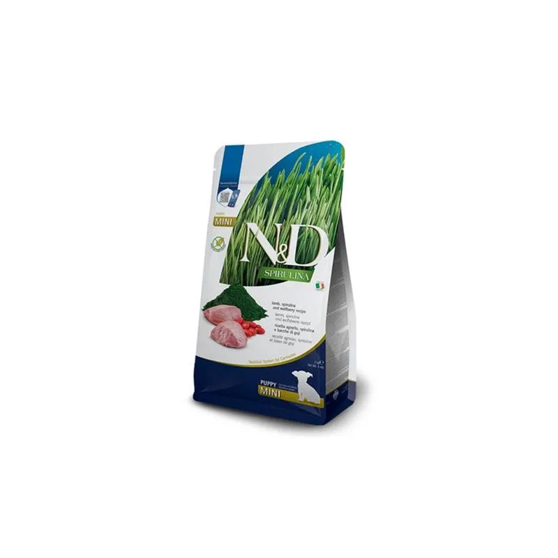 Farmina N&D dog SPIRULINA (GF) štěně mini, jehněčí 2 kg
