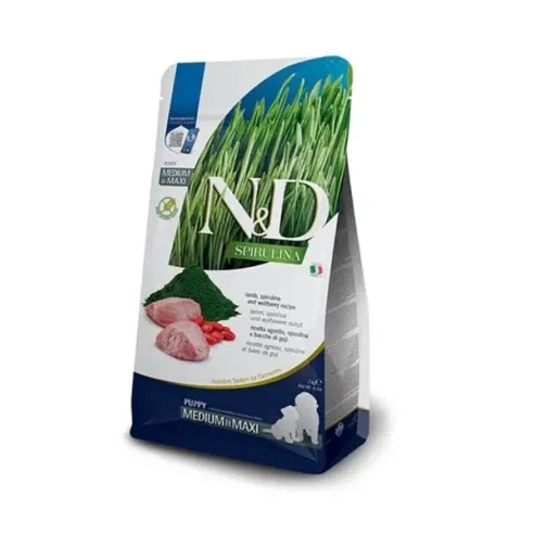 Farmina N&D dog SPIRULINA (GF) puppy medium & maxi, jehněčí 2 kg