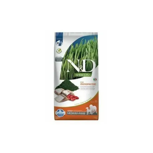 Farmina N&D pes SPIRULINA (GF) dospělý střední & maxi sleď 7 kg