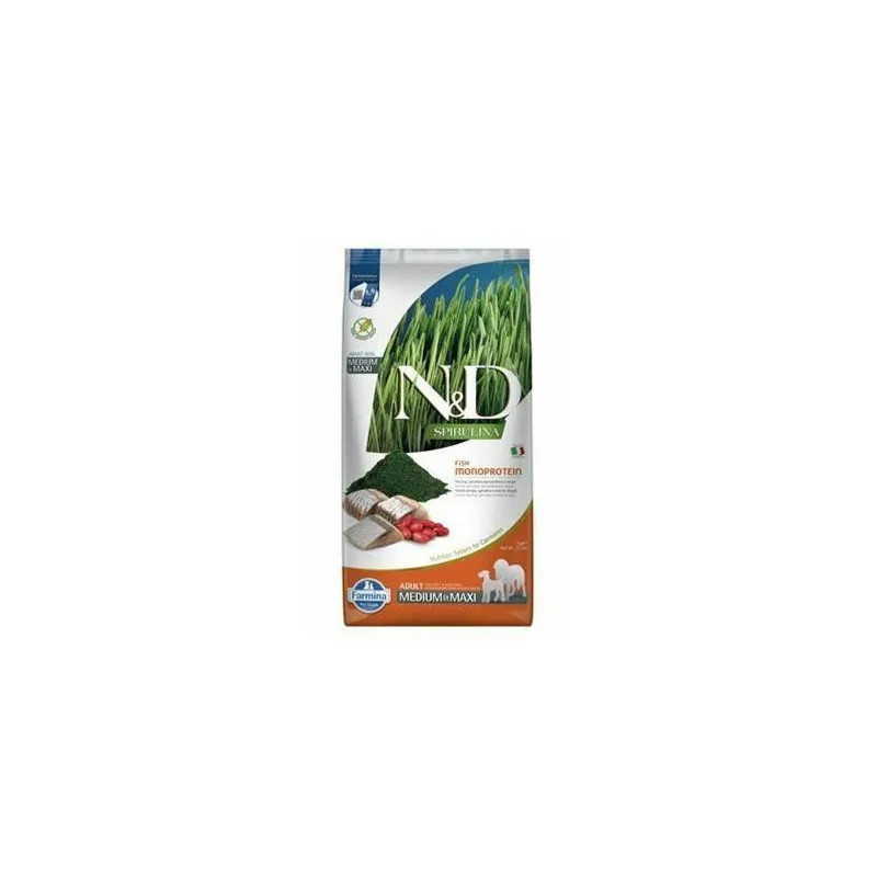 Farmina N&D pes SPIRULINA (GF) dospělý střední & maxi sleď 7 kg