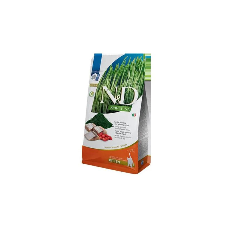 Farmina N&D cat SPIRULINA (GF) kotě, sleď 1,5 kg