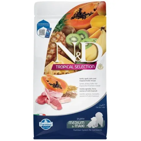 Farmina N&D dog TROPICAL SELECTION (AG) štěně střední a maxi, jehně 2 kg