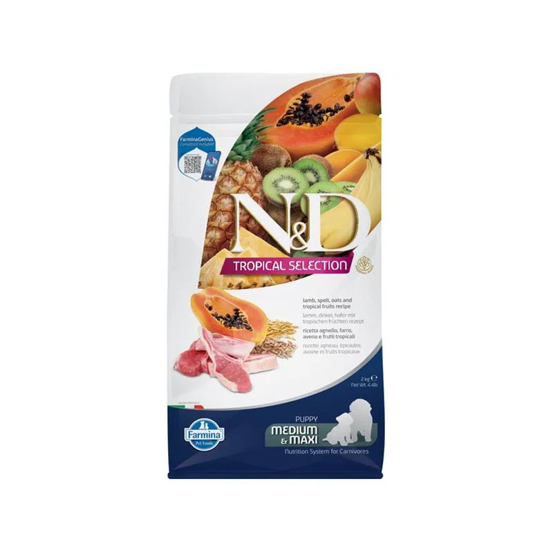 Farmina N&D dog TROPICAL SELECTION (AG) štěně střední a maxi, jehně 2 kg